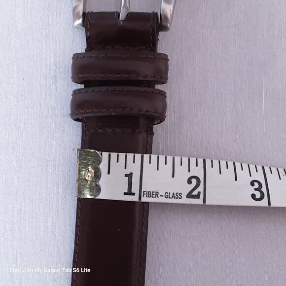 Kenneth Cole Mens Belt 38 Waist Darkest Brown Genuine Leather - Picture 14 of 14